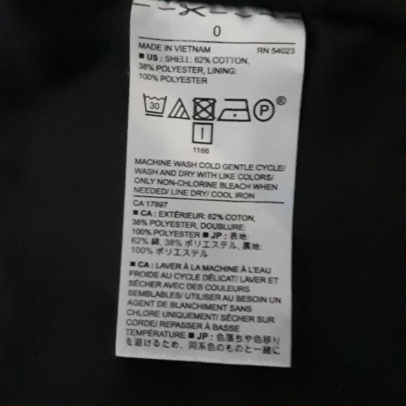 Banana Republic Blazer Black White Geometric Patterned Textured Jacket Size 0 - Picture 5 of 6